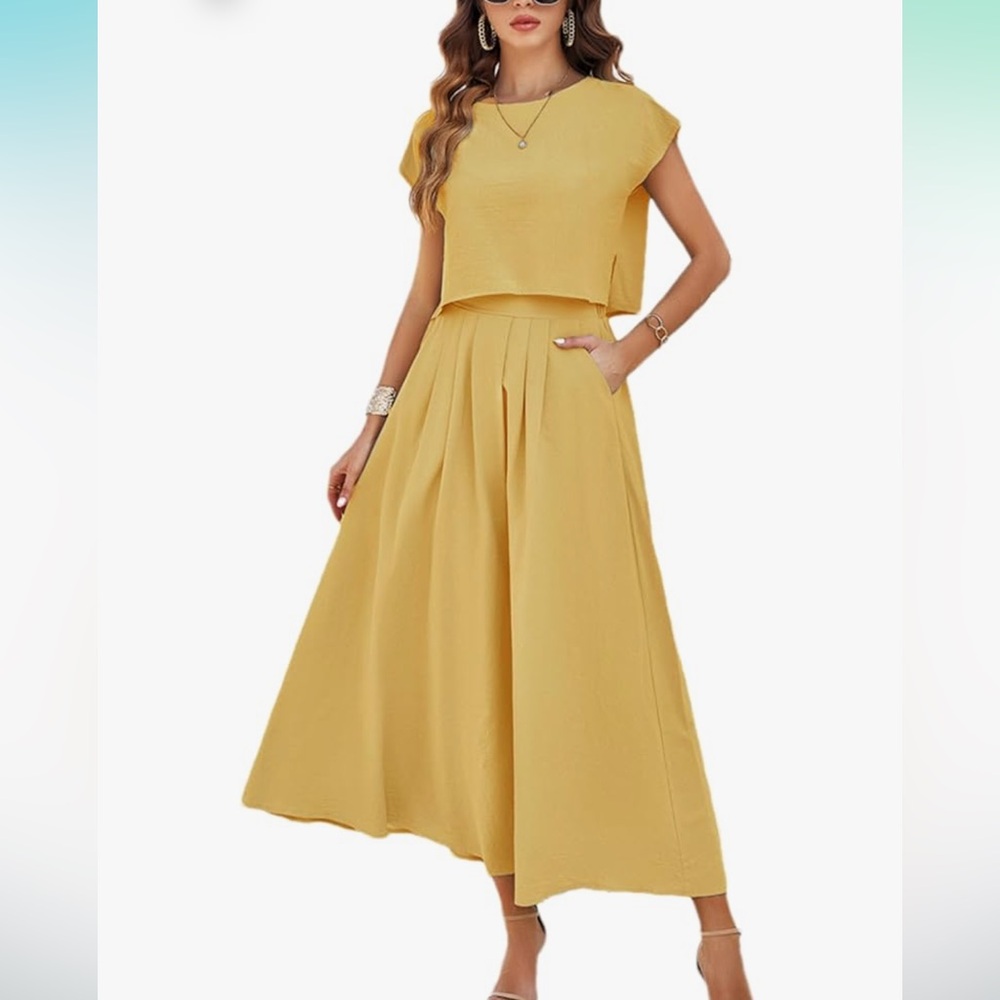 Elegant Yellow Women's Skirt